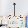 Bella Depot 6-Light Sputnik Modern Linear Chandelier with Clear Glass Shades - 4 of 4