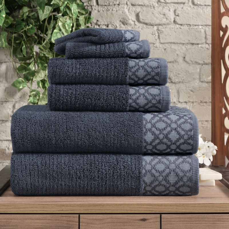 Market & Place Turkish Cotton Luxury 6-Piece Bath Towel Set, 5 of 8