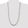 Black Bow Jewelry Men's 8mm Sterling Silver D/C 8 Sided Solid Rope Chain Necklace - 2 of 4