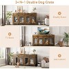 homfan Dog Crate for 2 Dogs, 71'' XXL Indoor Dog Kennel with 3 Drawers and Removable Room Divider - 3 of 4