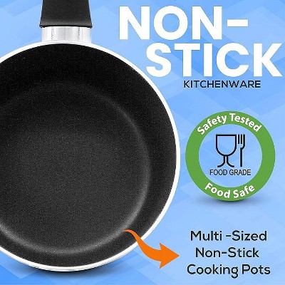 Gray Aluminum Non-Stick 11-Piece Kitchen Cookware Set