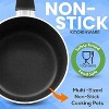SereneLife 11 Piece Kitchenware Pots & Pans Set – Basic Kitchen Cookware, Black Non-Stick Coating Inside, Heat Resistant Lacquer (Grey) - 4 of 4