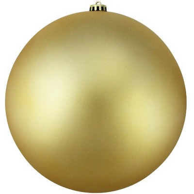 Northlight Vegas Gold Shatterproof Matte Christmas Ball Ornament 10" (250mm)