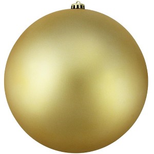 Northlight Matte Shatterproof Commercial Christmas Ball Ornament - 8" (200mm) - Vegas Gold - 1 of 3