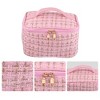 Unique Bargains Plaid Pattern Makeup Bag Cosmetic Travel Bag Woolen Large Makeup Bag for Women 1 Pc - 3 of 4