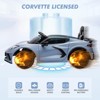 Ride on Sports Car, 12V Battery Powered Car for Kids, Licensed Corvette Kids Electric Car Toy, with RC, Visual Dashboard, Music - 4 of 4