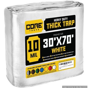 Core Tarps Heavy Duty 10 Mil Tarp Cover, UV Resistant, Rip Proof for Roof, Camping, Patio, Pool, Boat - 1 of 4