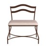 18" Windsor Metal Vanity Bench with Padded Back, Polyester Seat - Hillsdale Furniture - 4 of 4