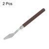 Unique Bargains Stainless Steel Wood Handle Polished Painting Mixing Knife for Oil Acrylic 2 Pcs - 3 of 4