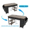 MDF & Metal Computer Desk with Power Outlet, 7 Fabric Drawers & Side Pocket - 4 of 4