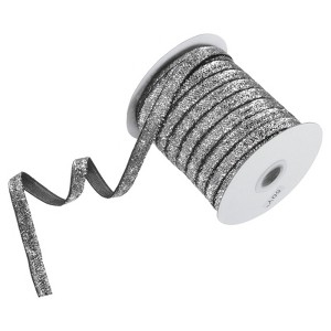 Unique Bargains Metallic Velvet Ribbons for Crafts Gift Wrapping 3/8 Inch x 50 Yards 1 Pc - 1 of 4