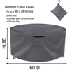 AKEfit Heavy Duty Outdoor Gray Furniture Cover Waterproof for Patio Round Table Chairs Set - 2 of 4