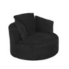 Dolonm 48.8 in. Compressible Corduroy Round Chair, Plush Modern Seating for Living Room & Office - 4 of 4