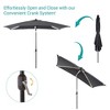 Sonkuki 6×9FT LED Rectangular Patio Umbrella w/Solar Lights, Push Button Tilt and Crank Handle - 4 of 4