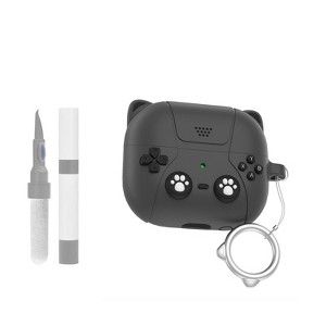 HTUTWOO Silicone Case Compatible with Galaxy Buds 3/3 Pro Headphones,Retro Game Console Design, Shockproof Cover - Cat Ear Style - 1 of 4