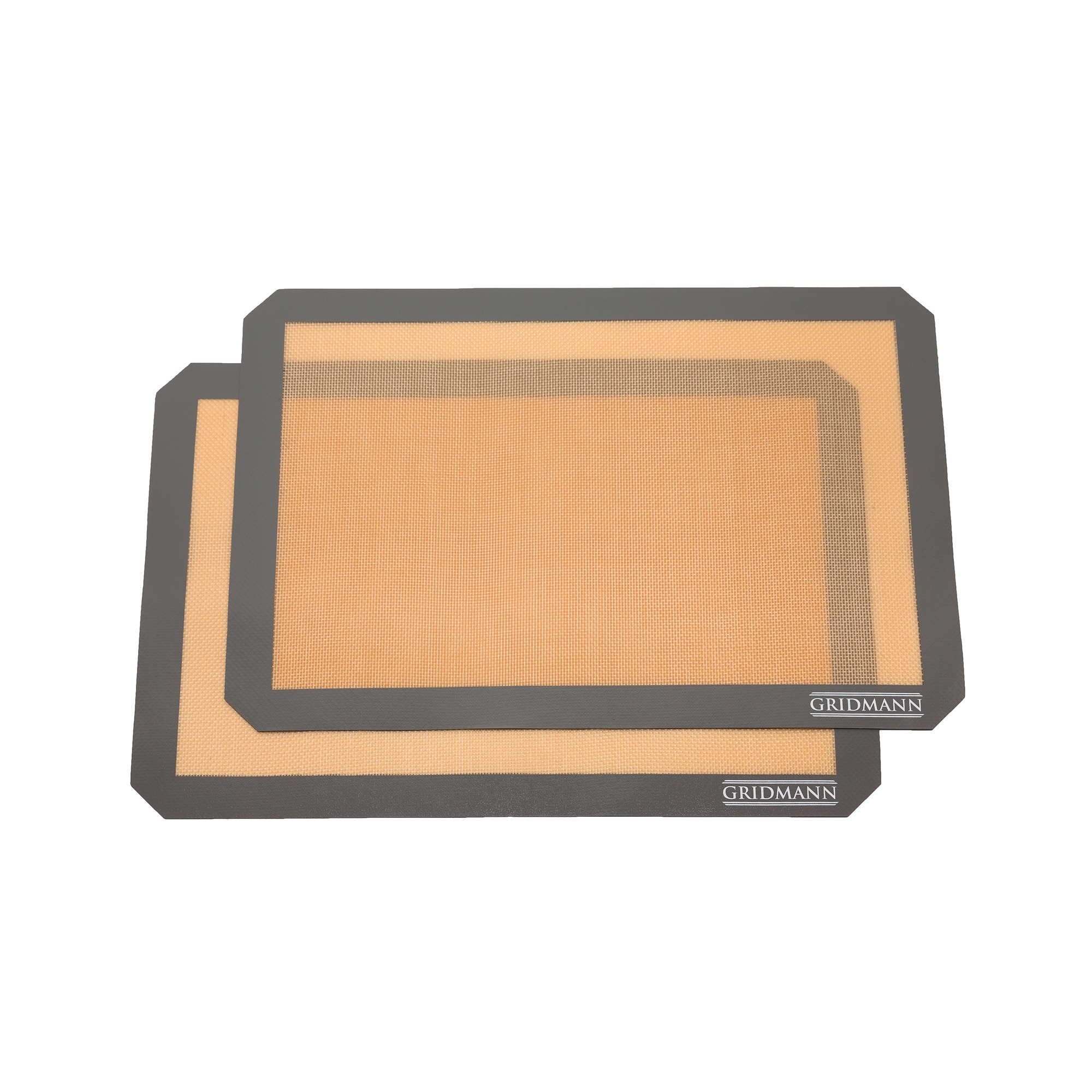 GRIDMANN Professional Silicone Baking Mat - Set of 2 Non-Stick Half Sheet (11-5/8" x 16-1/2") Food Safe Tray Pan Liners