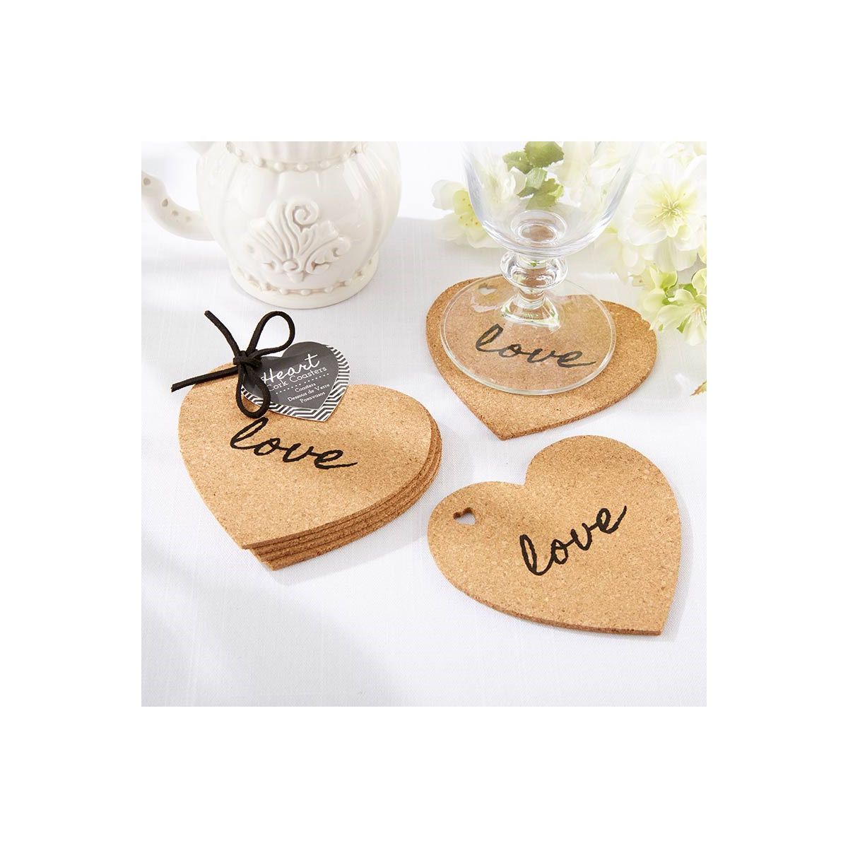 Kate Aspen Heart Cork Coasters (Set of 24) | 22034NA - thumbnail 2