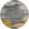 Gold And Gray Abstract Washable Indoor Outdoor Area Rug - 4 of 4