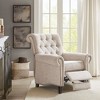 NicBex Polyester Accent Chair,Upholstered Living Room Chairs with Button Tufted Back,Modern Armchair,Push Back Accent Chairs for Living Room,Cream - 2 of 4