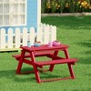 WestinTrends Malibu Outdoor Patio Kids HDPE Plastic Picnic Bench Table - 2 of 4