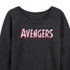 Women's - Marvel - Avengers Cast Lightweight French Terry Wide Neck Long Sleeve Shirt - 3 of 4