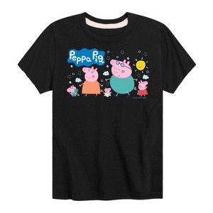 Boys' - Peppa Pig - Pig Famly Lineup Short Sleeve Graphic T-Shirt - 1 of 4