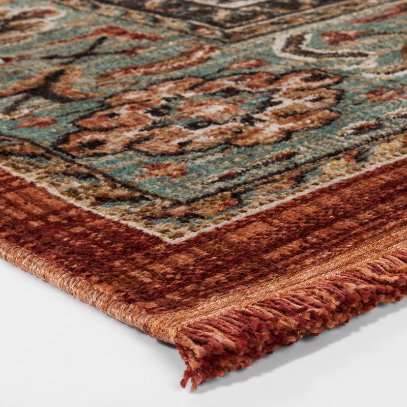 Floral Woven Rug Rust/Green - Threshold&#153;, 3 of 13
