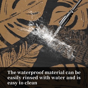 Waterproof Outdoor Rug Plastic Straw Rug, Tropics Palm Leaves Camping Rug for Patio, Reversible Modern Outdoor Carpet for RV Porch Deck Balcony Beach - 1 of 4