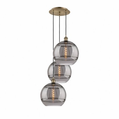 Rochester - 3 Light Cord Hung Multi Pendant In Industrial Style-40.88 Inches Tall and 18.5 Inches Wide