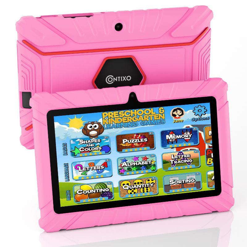 Contixo 7" Android Kids 32GB Tablet w/ preinstalled Education Apps and Protective Case, 1 of 11