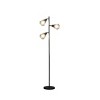 Vynxaria 65 Inch H Farmhouse Floor Lamp with Adjustable Cage Shade, Black Metal, Ideal for Bedroom, Living Room & Office - 3 of 4