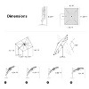 PURPLE LEAF Cantilever Patio Umbrella Outdoor Offset Umbrella with 3 Years Fade Resistance Recycled Fabric With Base - 2 of 4