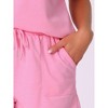 INSPIRE CHIC Women's Pajama Set Short Sleeve Lounge Set Elastic Shorts 2 Piece Pjs Sets with Pockets - 4 of 4