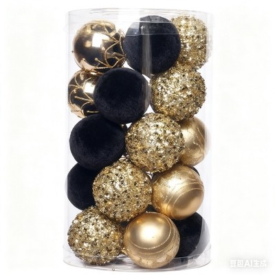 COZONY 25 Pcs 6cm Christmas Tree Ornament Balls, Glitter and Matte Finish Holiday Baubles