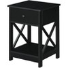 HomeStock Belmont 1 Drawer End Table with Modern Silhouette, Two Tier Shelves and Storage Drawer, Durable MDF Accent Table for Any Room - 4 of 4