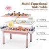 Kinder King Kids Play Table with 2 Chairs, Block Surface, Paper Roll, Built-In Storage - 3 of 4