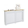 Artloge Radiator Cover: Modern Slatted Vertical White Radiator Cover with Wood-grain Top, MDF Wood Grill Shelf Radiator Cover - 4 of 4