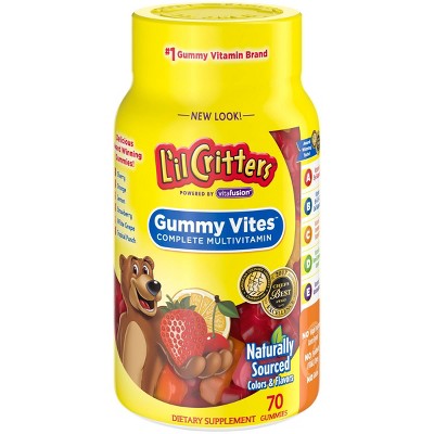 L'il Critters Gummy Vites Complete Multivitamin Gummies - Strawberry, Orange & Cherry - 70ct