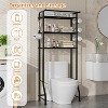 Simple Trending 3 Tier Over The Toilet Rack Black - 3 of 4