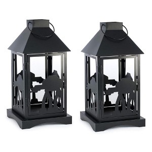 Seven20 Star Wars Black Stamped Lantern | Imperial AT-AT | 14 Inches | Set of 2 - 1 of 4