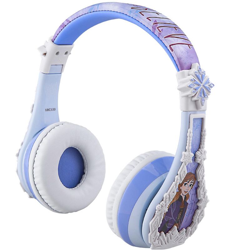 eKids Disney Frozen Bluetooth Headphones for Kids, Over Ear Headphones with Microphone - Blue (FR-B52v1OL), 2 of 4