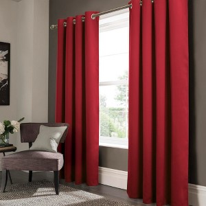 RT Designers Collection Anchorage Premium Blackout Grommet Curtain Panel 54" x 63" Red - 1 of 4