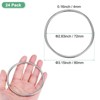 Unique Bargains Dream Catcher Stainless Steel Macrame Wreath Floral Round Metal O Rings 24 Pcs - 3 of 4