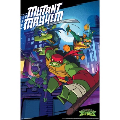 Trends International Nickelodeon Rise of The Teenage Mutant Ninja Turtles - Mayhem Magnetic Framed Wall Poster Prints