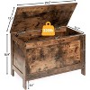 Acoinel Toy Box, Retro Wooden Look Storage Chest with Safety Hinge, Entryway Storage Bench Supports 220 lb - 3 of 4