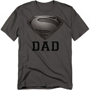 Man Of Steel Dad Of Steel Charcoal Adult T-Shirt - 1 of 4
