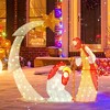 Tangkula 5 FT Lighted Christmas Nativity Scene Set Outdoor Holy Family Decoration with 140 LED Lights Xmas Nativity Set with Stakes and Zip Ties - 3 of 4