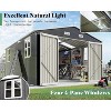 AMERLIFE 10x16.3x7 FT Galvanized Steel Storage Shed with 4 4-Pane Windows Hinged Double Doors - 4 of 4