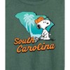 Women's - Peanuts - Snoopy Golfing South Carolina Lightweight French Terry Wide Neck Long Sleeve Shirt - 2 of 4