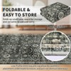 TROPOW 8x10 Washable Rug Vintage Non Slip Oriental Carpet Low Pile Foldable Throw Rugs - 4 of 4